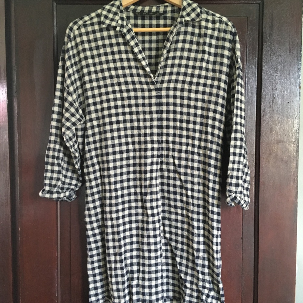 Zara Checkered shirt dress